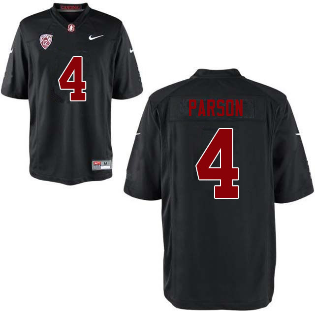 Men #4 J.J. Parson Stanford Cardinal College Football Jerseys Sale-Black - Click Image to Close